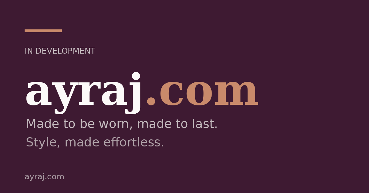 Link preview image for ayraj.com